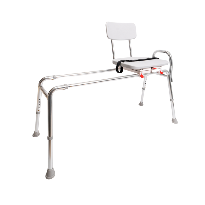 Eagle Health Supplies Sliding Tub Transfer Bench with Swivel Seat, Extra Long, (77692)