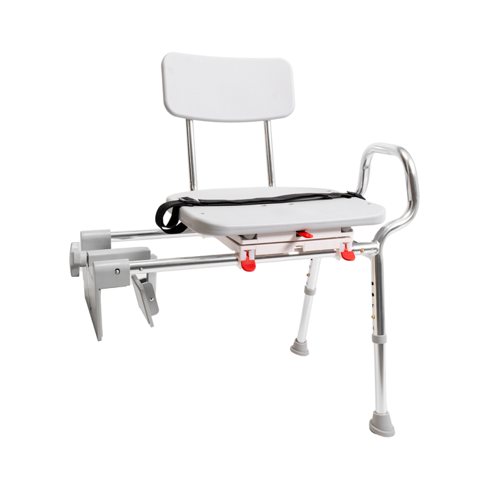 Eagle Health Supplies Tub-Mount Sliding Tub Transfer Bench with Swivel Seat (77762)