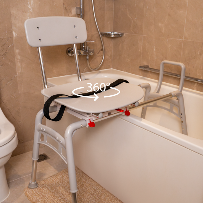 Eagle Health Supplies Sliding Tub Transfer Bench with Swivel Seat -  ERGO Series (78668)