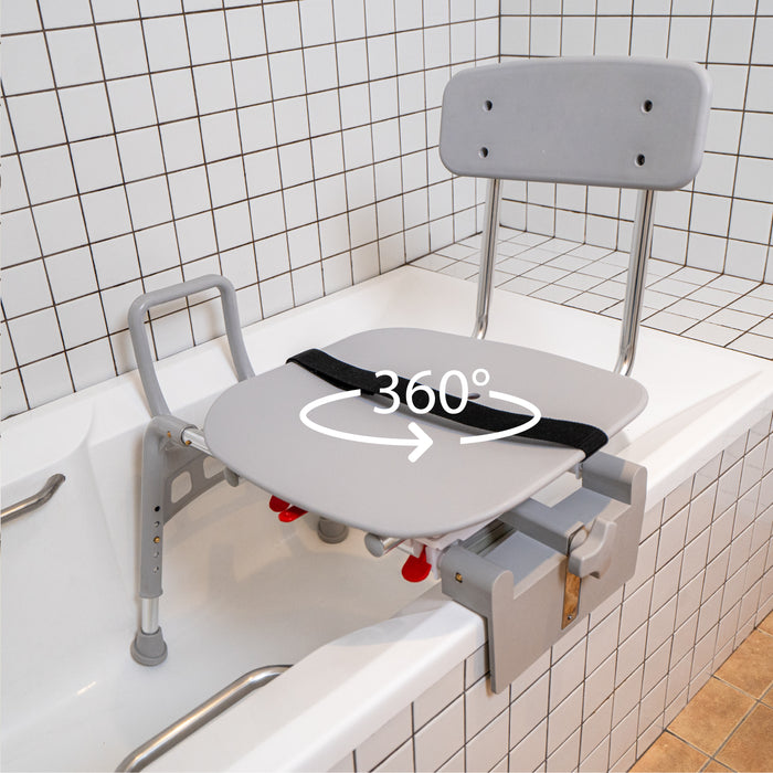 Eagle Health Supplies Tub-Mount Sliding Tub Transfer Bench with Swivel Seat -  ERGO Series (78768)