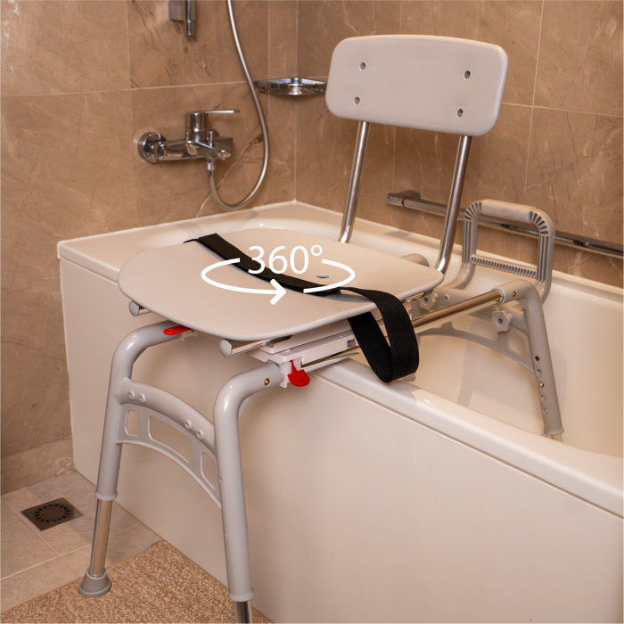 Eagle Health Supplies Sliding Tub Transfer Bench with Swivel Seat -  MOD Series (80662)