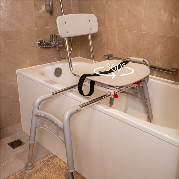 Eagle Health Supplies Sliding Tub Transfer Bench with Swivel Seat -  MOD Series (80662)