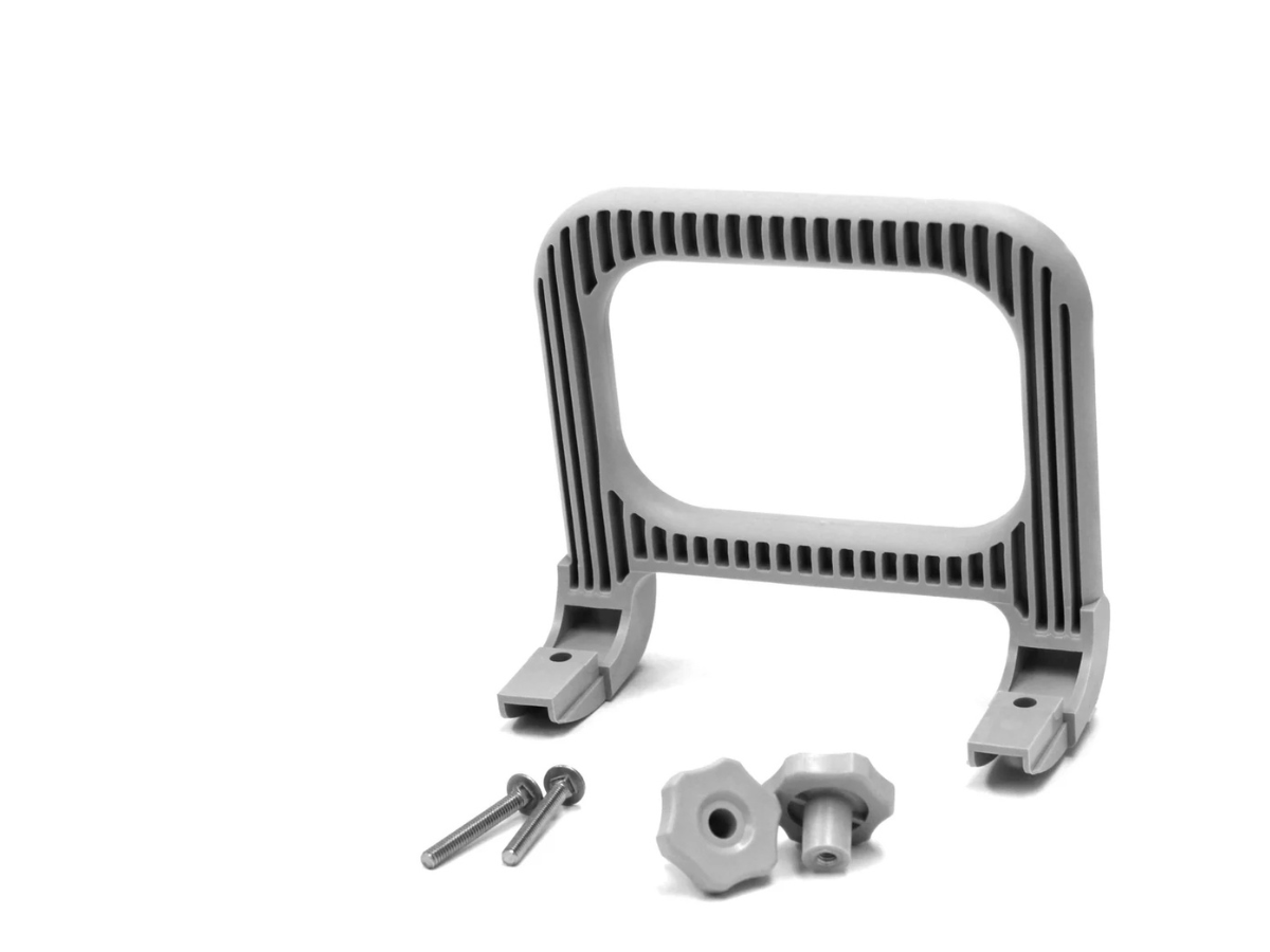 Replacement accessories for transfer benches including armrests and hardware components