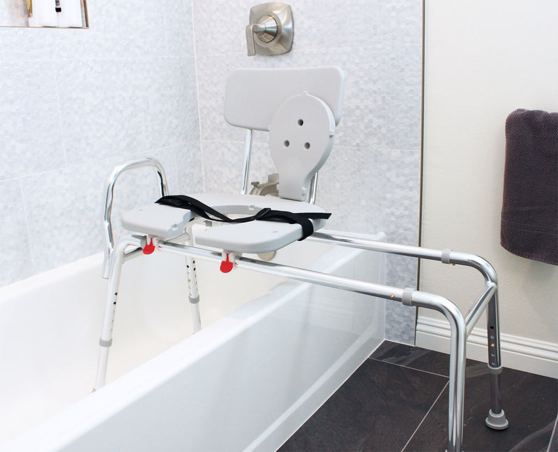 77311 - Sliding Transfer Bench with Cut-Out (Regular) - Eagle Health Supplies