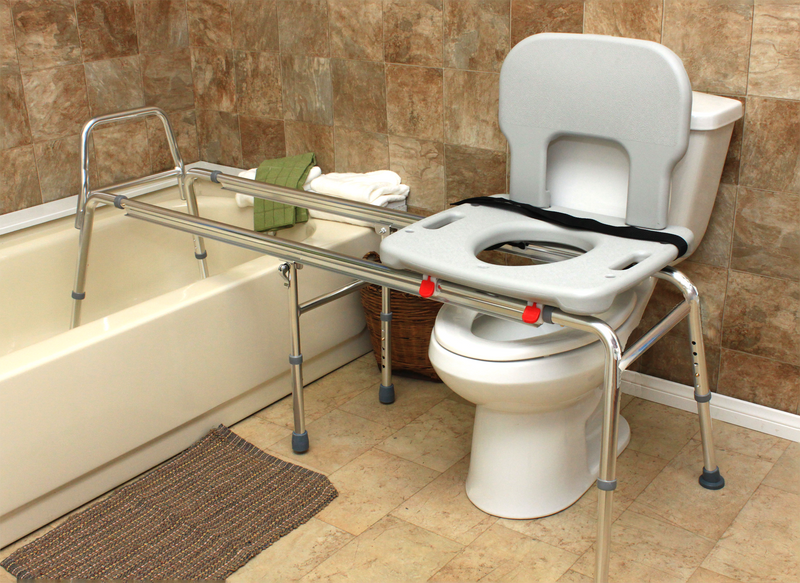 77963 - Toilet-to-Tub Sliding Transfer Bench (Long) - Eagle Health Supplies